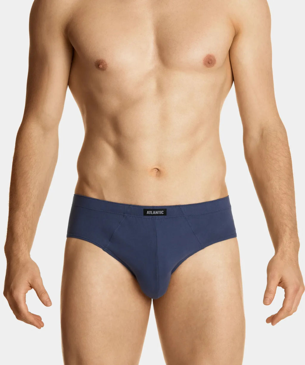 5SMP-003 Трусы классика Five Solid Classic - набор 5 шт. темно-голубой + красный + темно-синий + серо-голубой + голубой - Atlantic фото 5