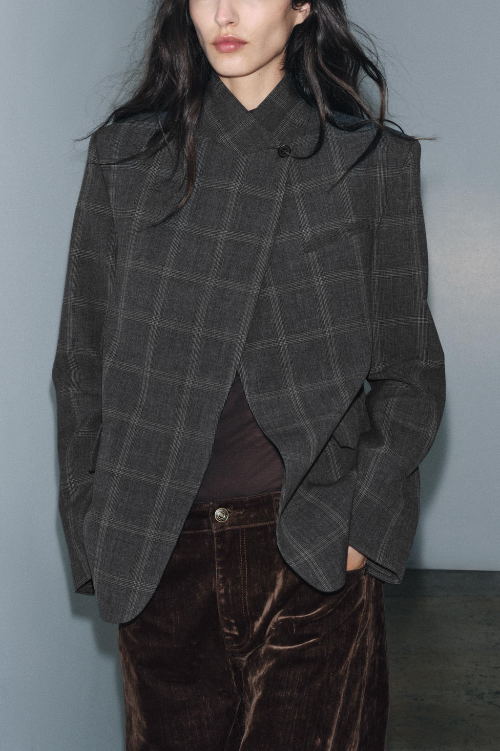 ZW COLLECTION LIMITED EDITION CHECK BLAZER - Zara фото 8