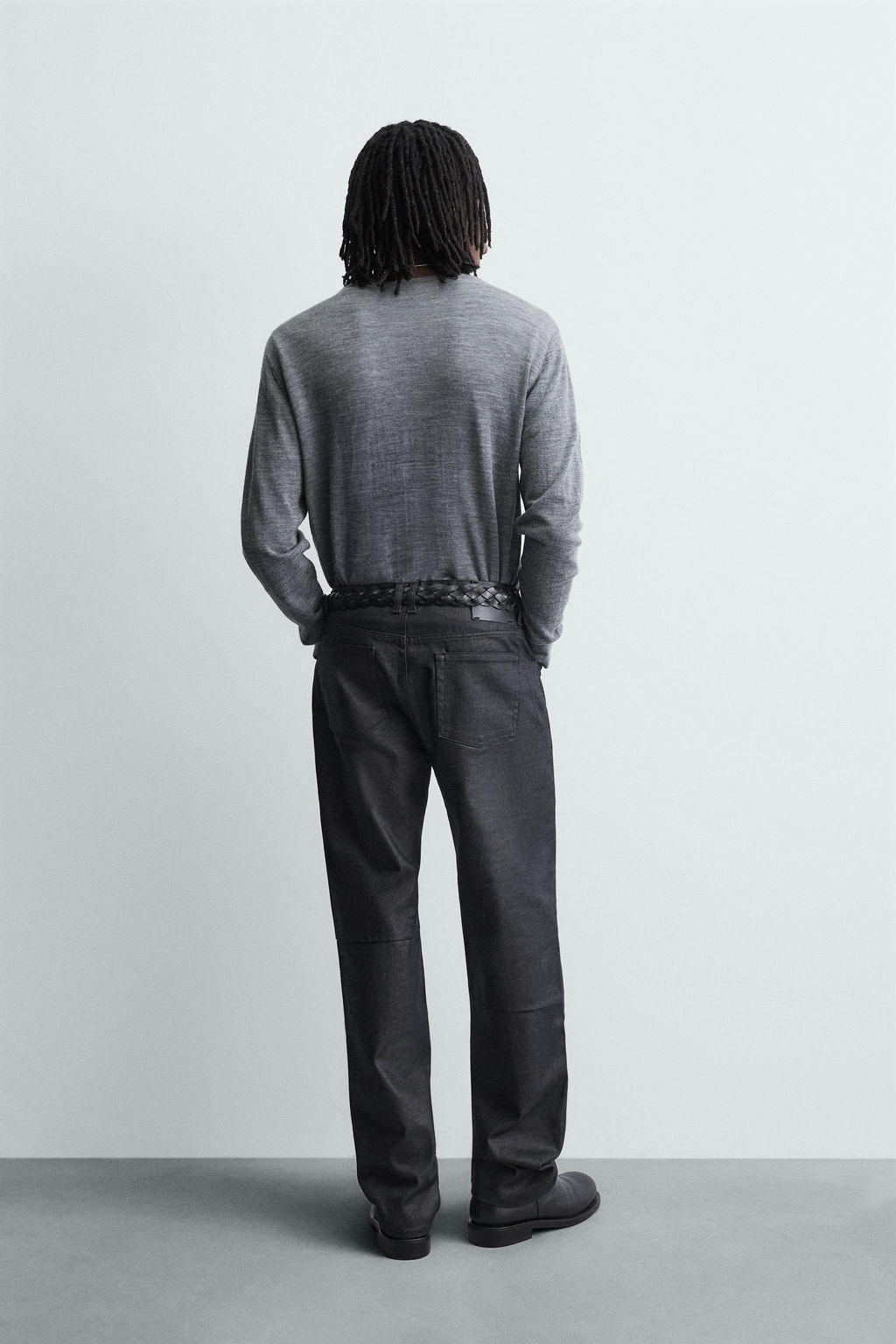 WAXED STRAIGHT-LEG JEANS - Zara фото 3