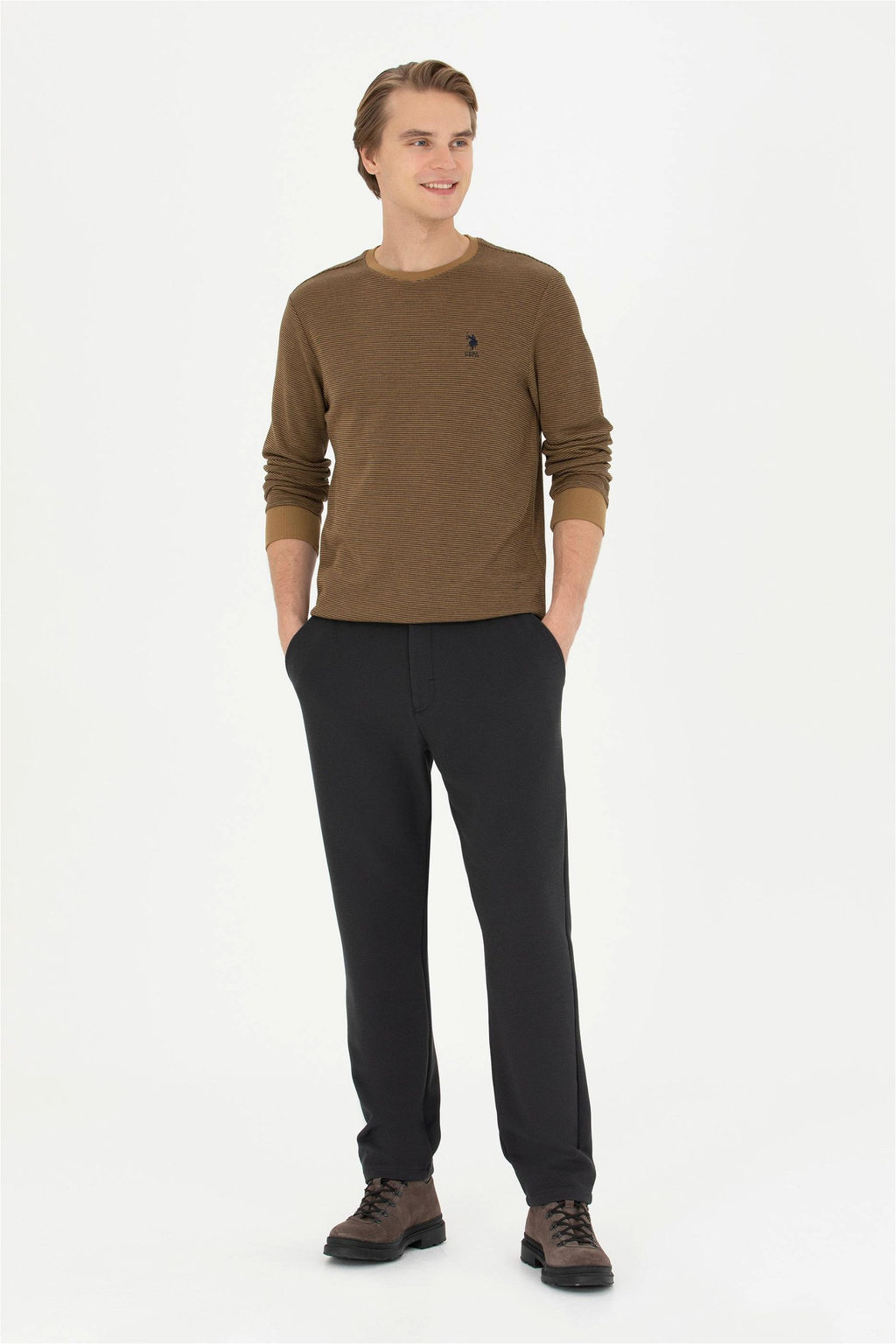 U. S. Polo Assn / Мужской свитшот светло-хаки - U.s. polo assn фото 4