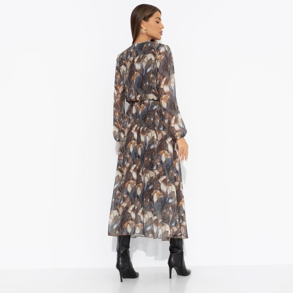 Платье нарядное на подкладе, Летящие мгновения (brown) - Charutti фото 12