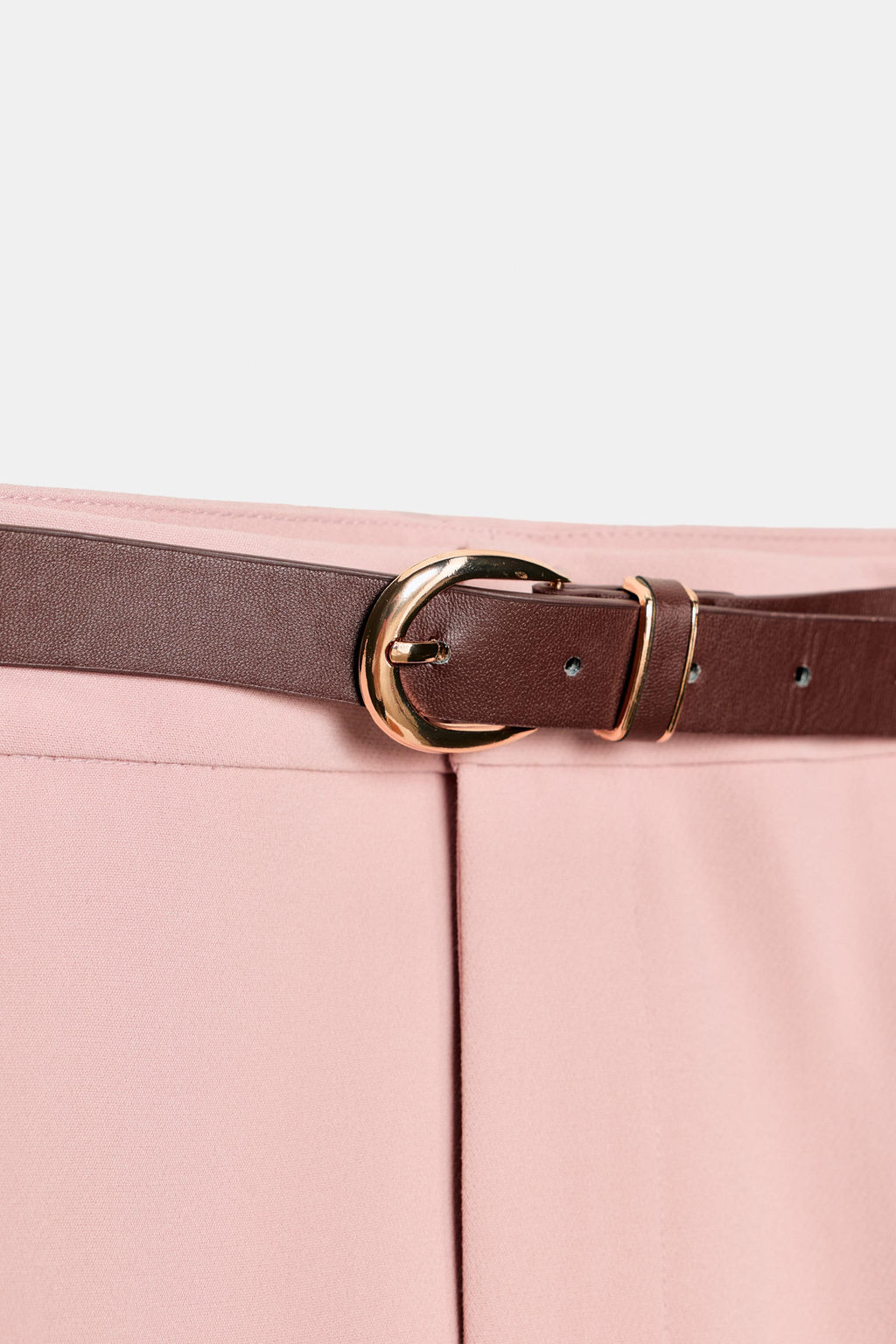 PANTAL?N PINZAS CINTUR?N / Rosa claro - Zara фото 7