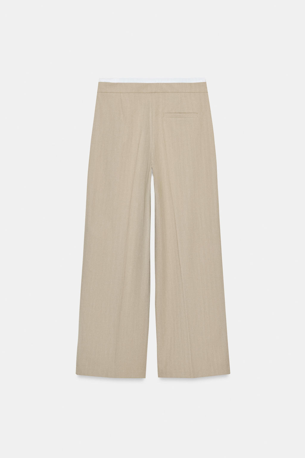 PANTAL?N ANCHO CINTURA DOBLE / Arena - Zara фото 8