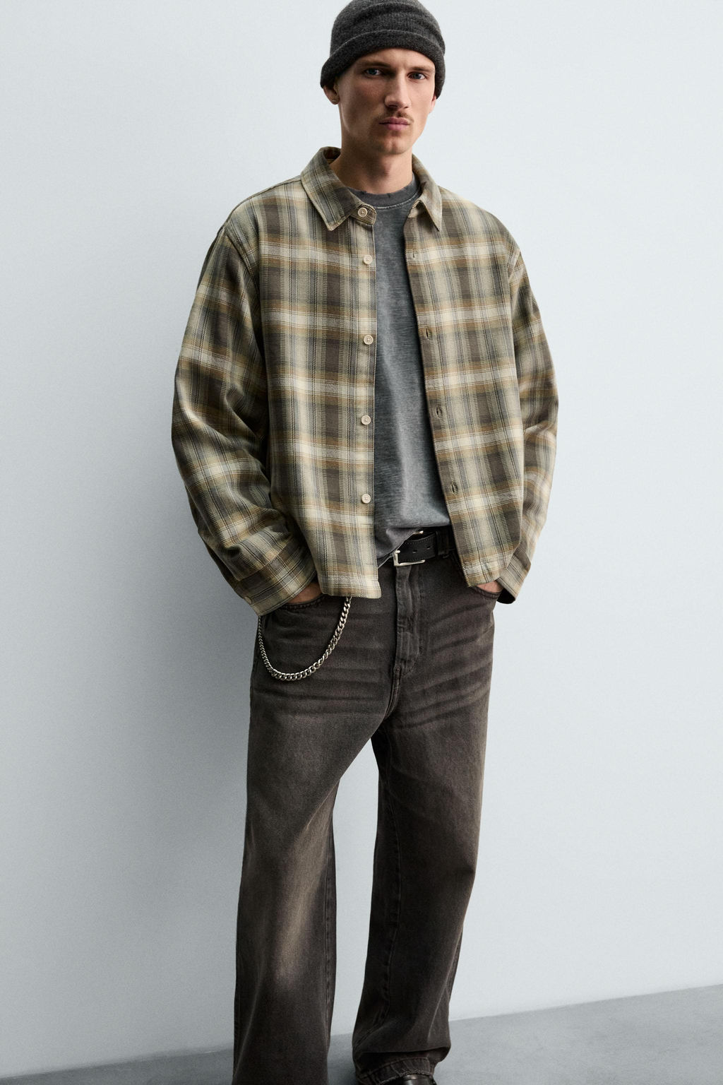 CHECK RELAXED FIT OVERSHIRT