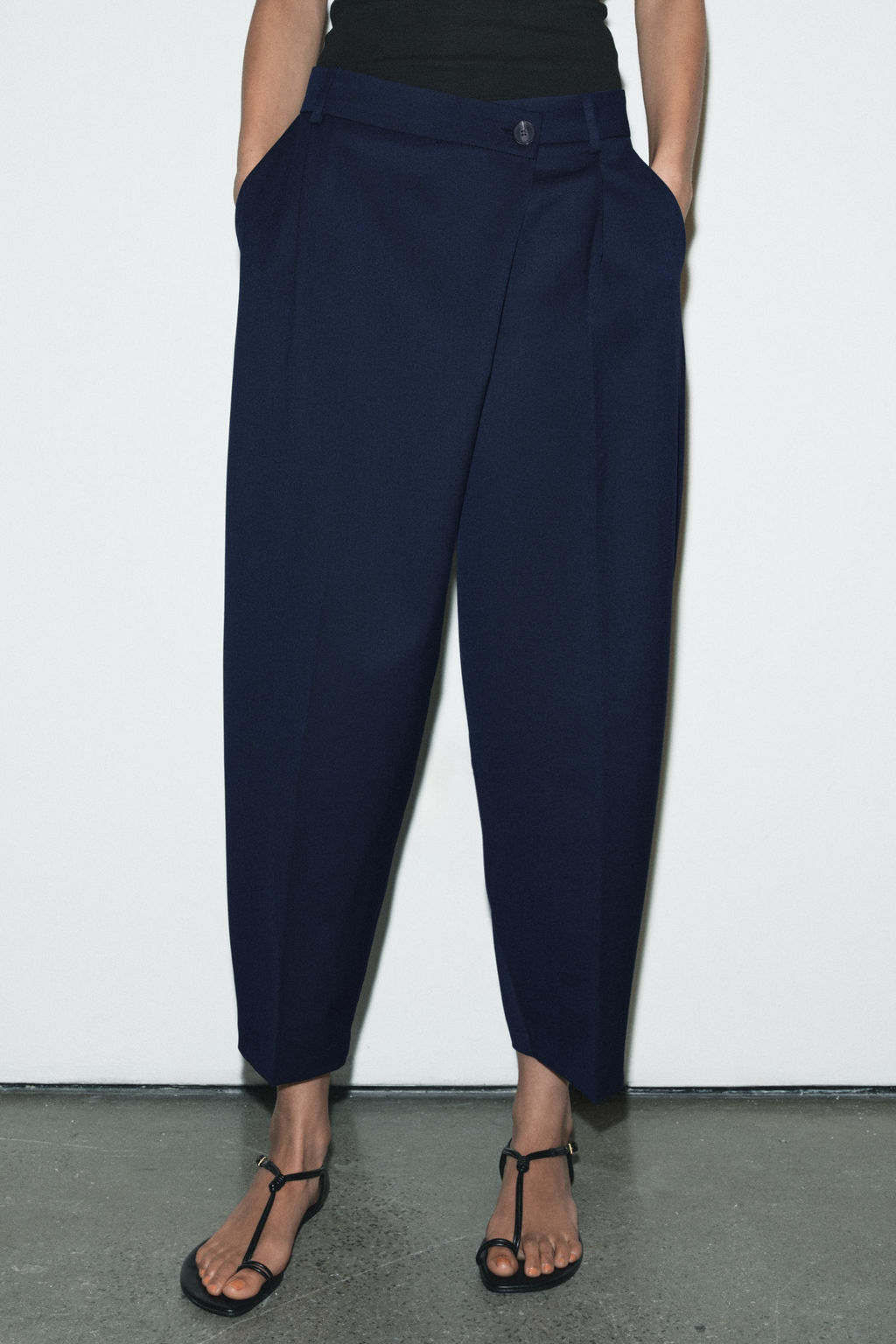 CROPPED TROUSERS WITH WRAP WAIST - Zara фото 11