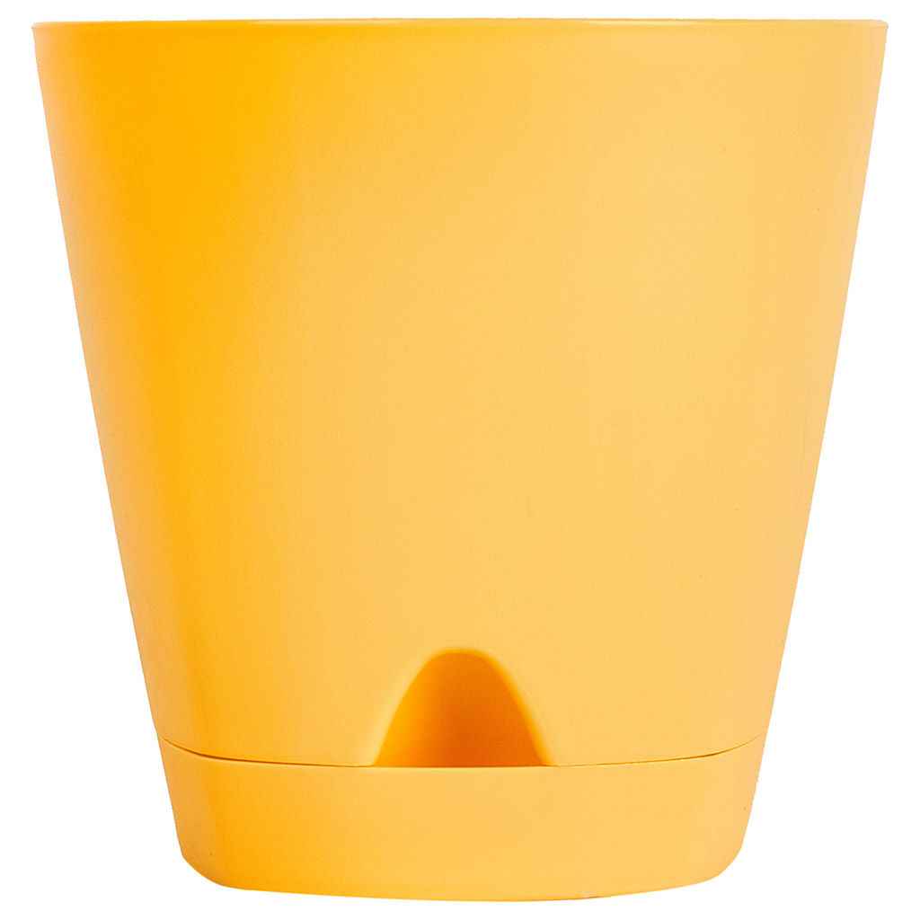 Ingreen Горшок для цветов пластмассовый Amsterdam 0,65л, д11см, h10см, с прикорневым поливом, спелая груша (Россия) - Домашняя мода фото 2