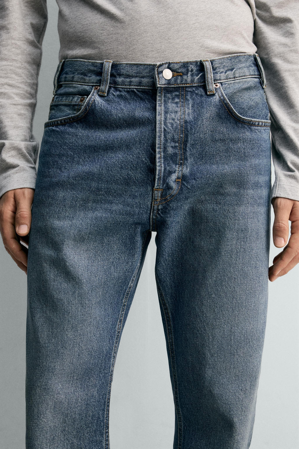JEANS STRAIGHT BOOTCUT FIT LIMITED EDITION / Azul / Verde - Zara фото 5