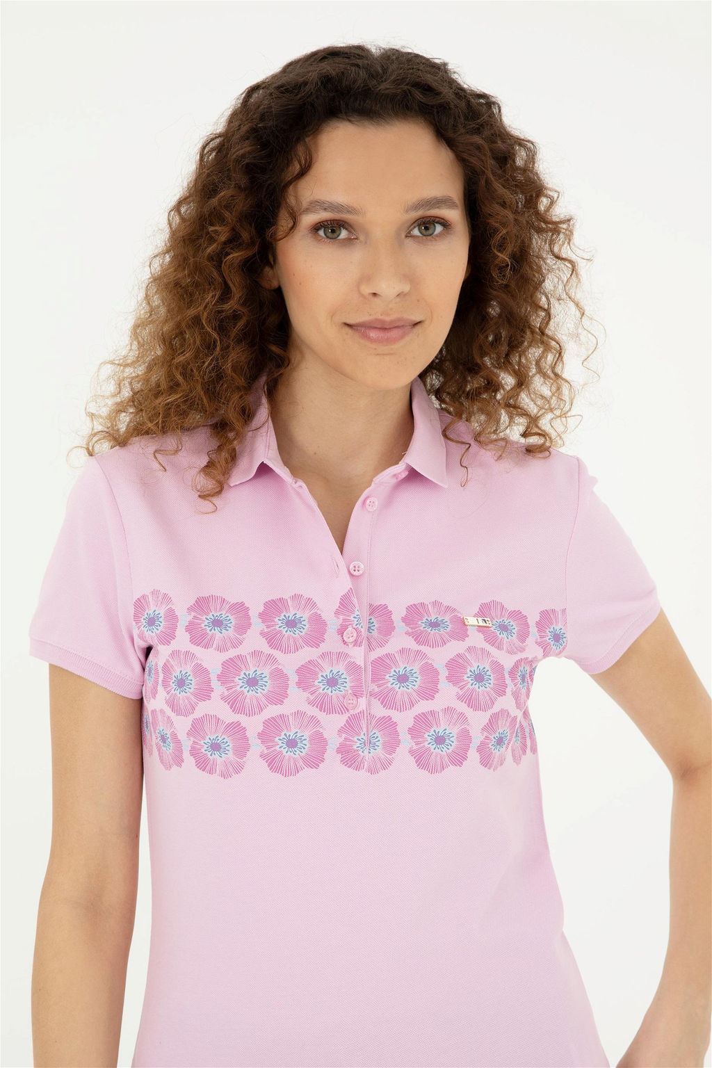 Женская розовая футболка Неожиданная скидка в корзине - U.s. polo assn фото 2