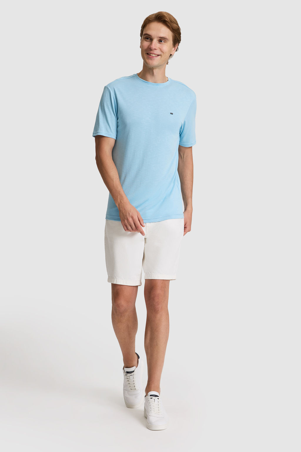Erkek Mavi Regular Fit Bisiklet Yaka Basic Ti__rt - U.s. polo assn фото 3