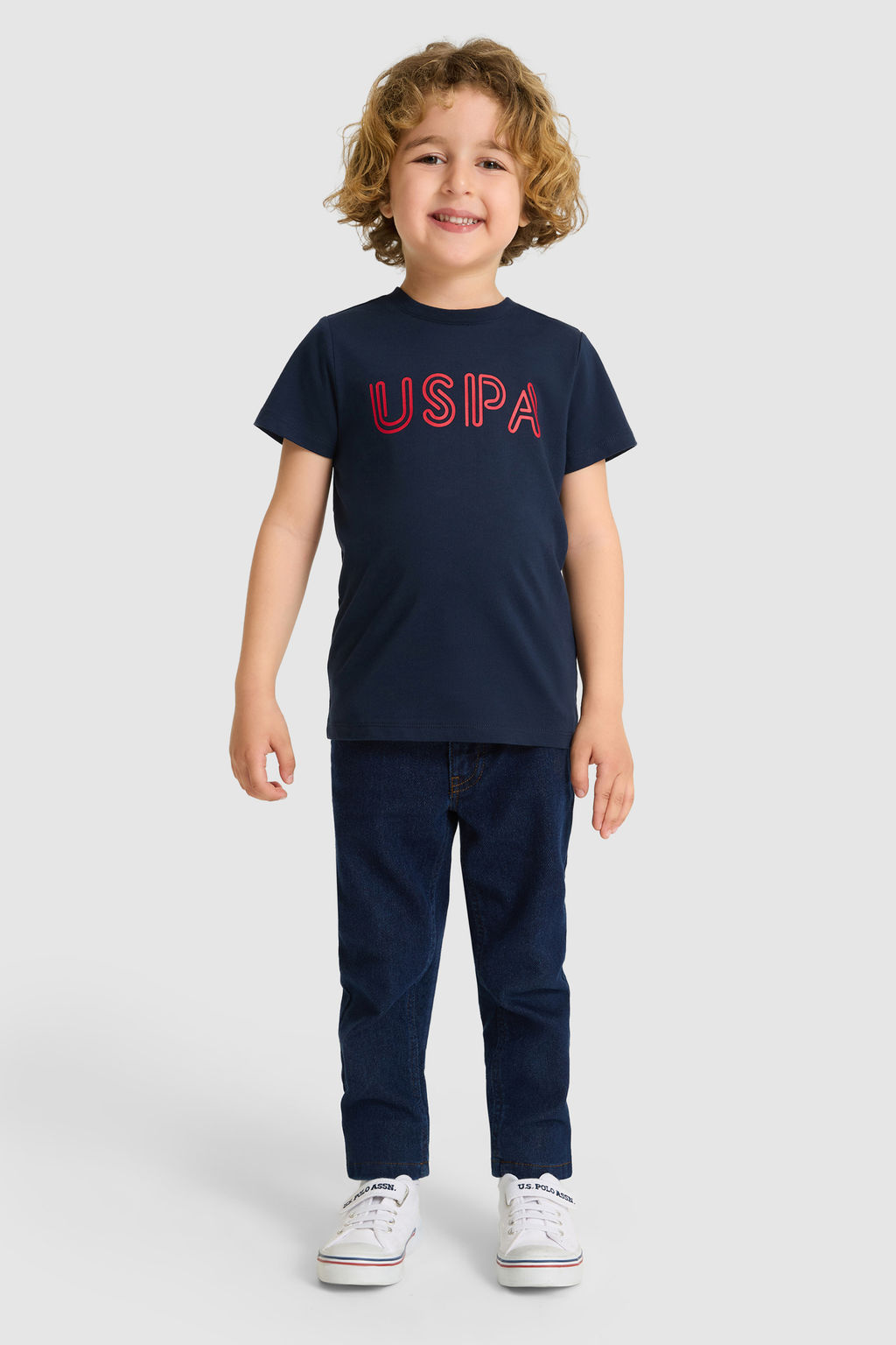Erkek Гocuk Lacivert Bisiklet Yaka Basic TiЕГrt - U.s. polo assn фото 4