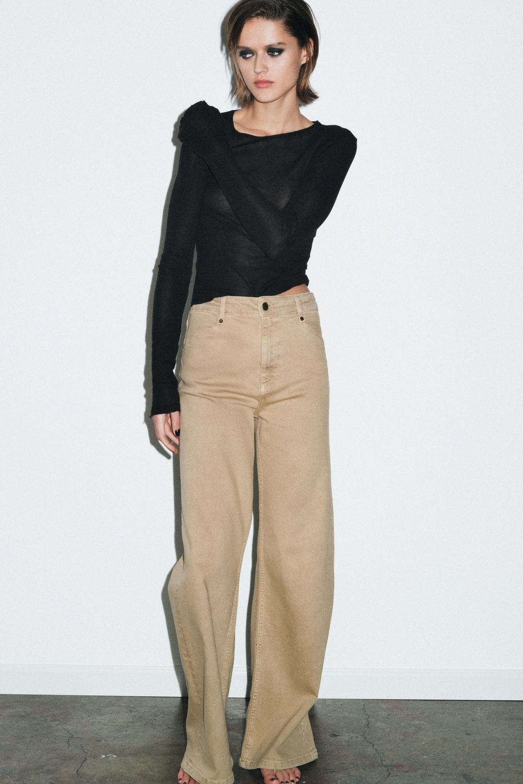 JEANS ZW COLLECTION WIDE LEG TIRO ALTO / Arena - Zara фото 4