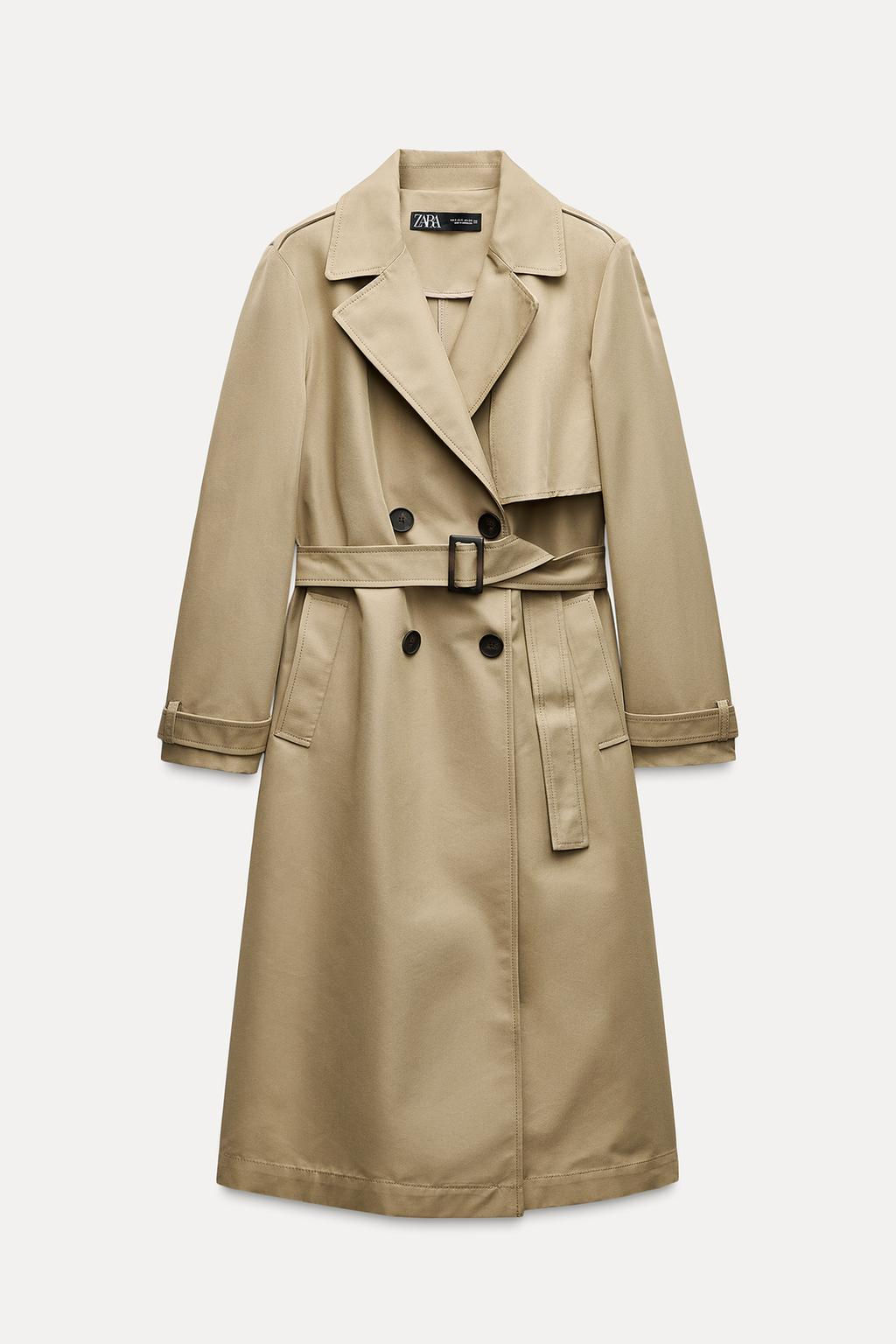 LONG TRENCH COAT WITH BELT - Zara фото 3