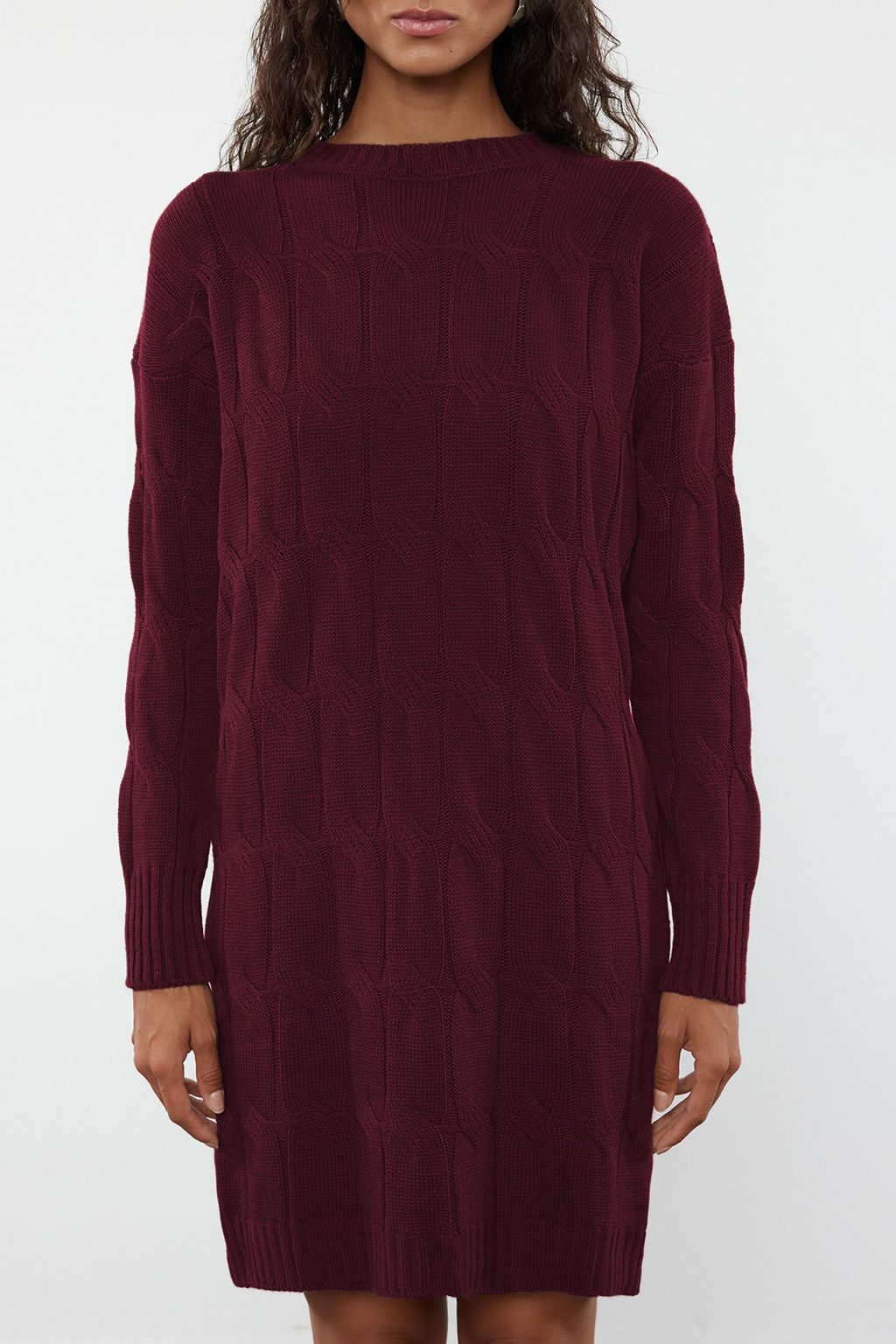 TRENDYOLMILLA Vizon Mini Triko Bisiklet Yaka Elbise TWOAW22EL0027  фото 31