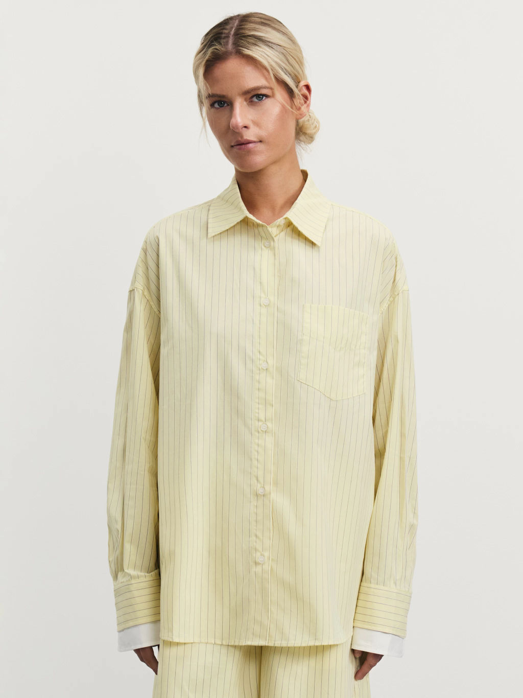 Рубашка с двойными манжетами из хлопка / Zarina  фото 3