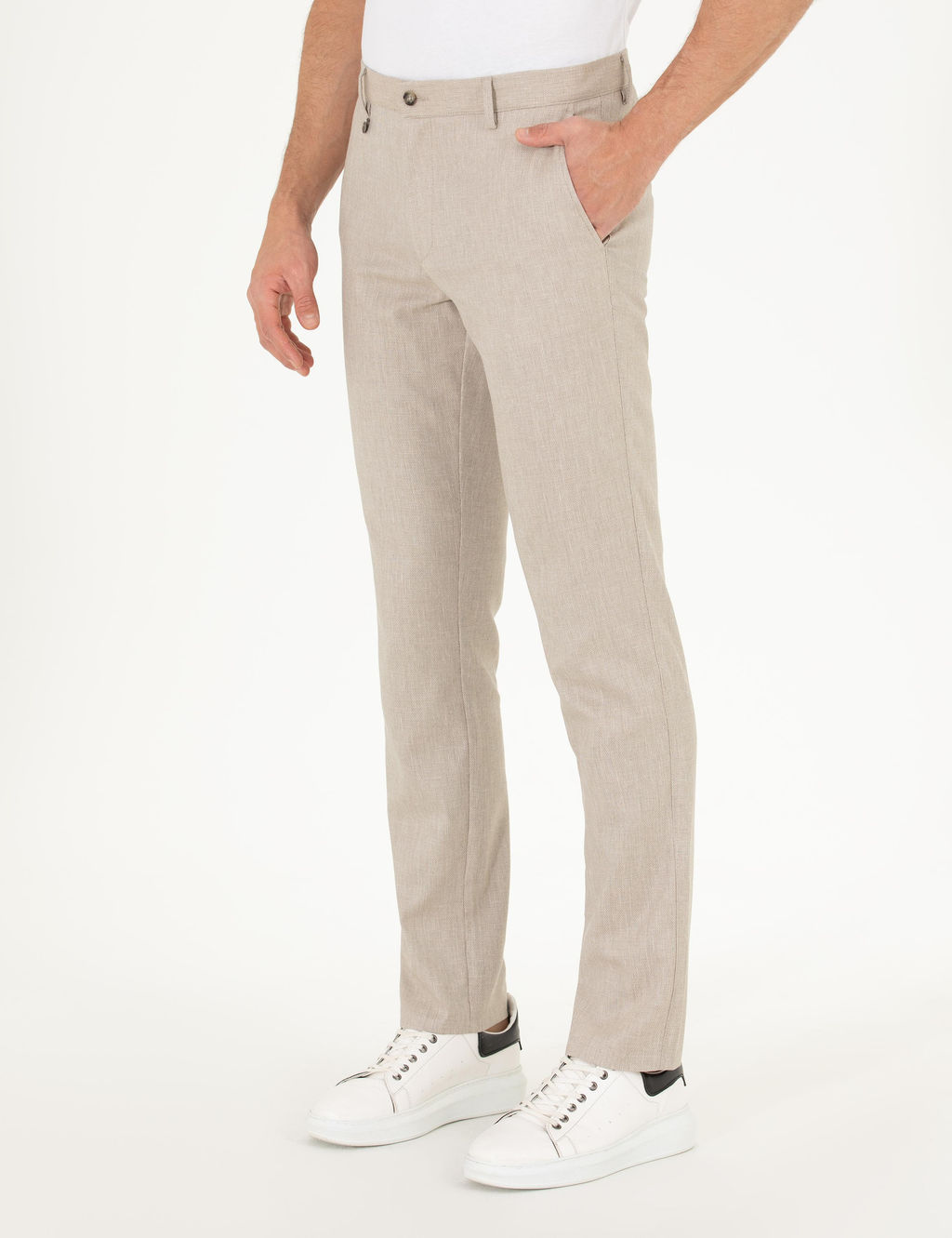 Bej Slim Fit Kuma_ Pantolon - Pierre cardin фото 2