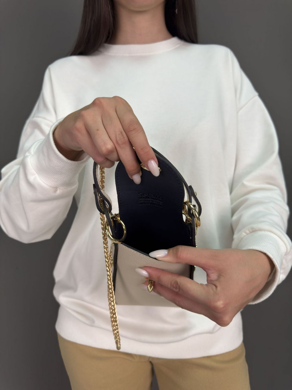 Сумка женская из телячьей кожи