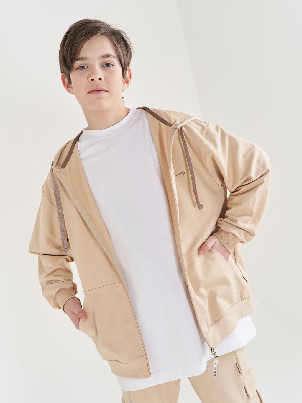 Толстовка облегченная БЕЖ подростковая - Bungly фото 6