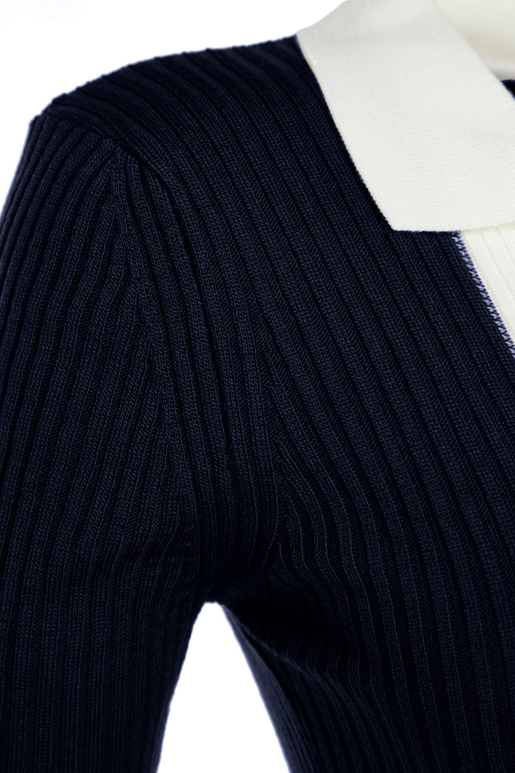 Lacivert Midi Triko Renk Bloklu Elbise TWOAW23EL00024