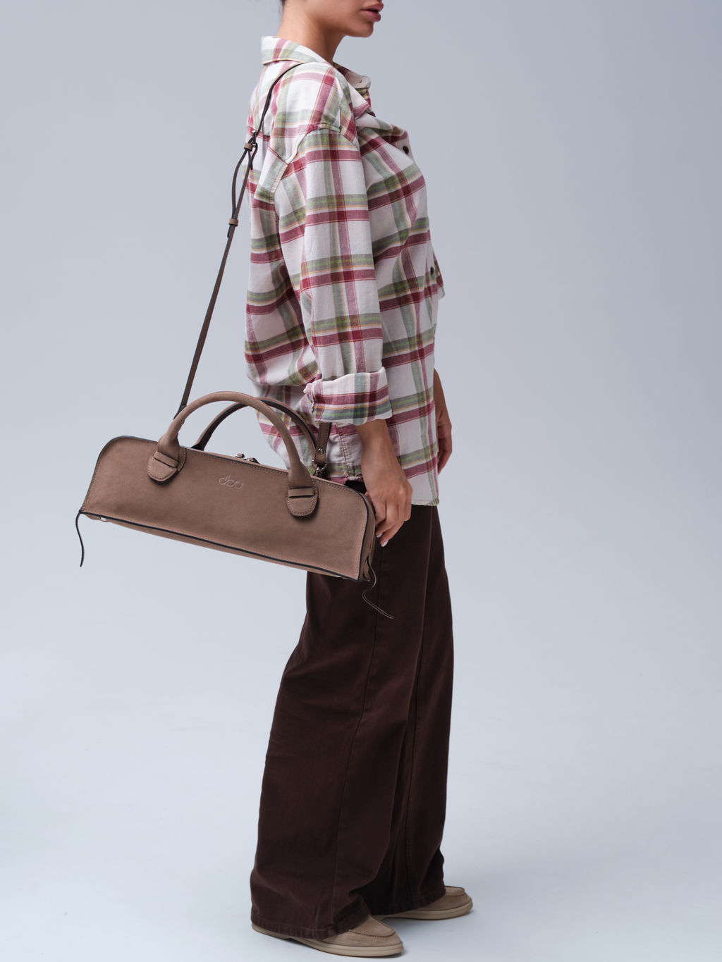 Сумка багет Doxie DBR 31157 серо-коричневый  фото 2