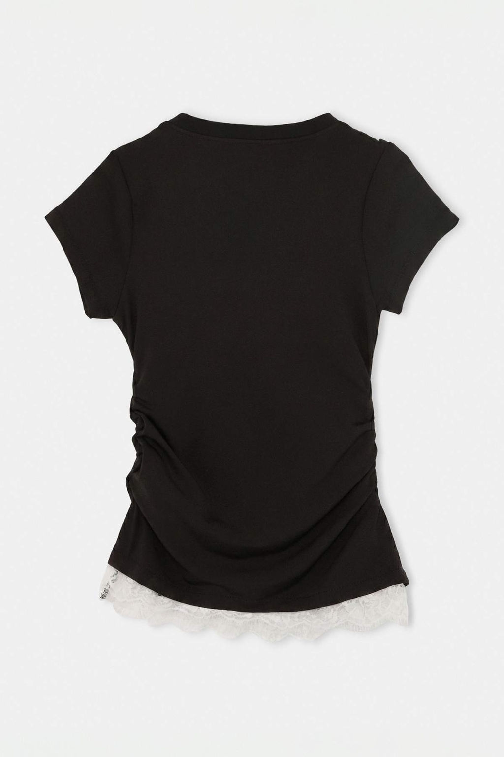 Siyah Slogan Fitted Dik Yaka Standart Kol K_sa Crop Yumu_ak _rme T-Shirt TWOSS26TS00355 - Trendyolmilla фото 5