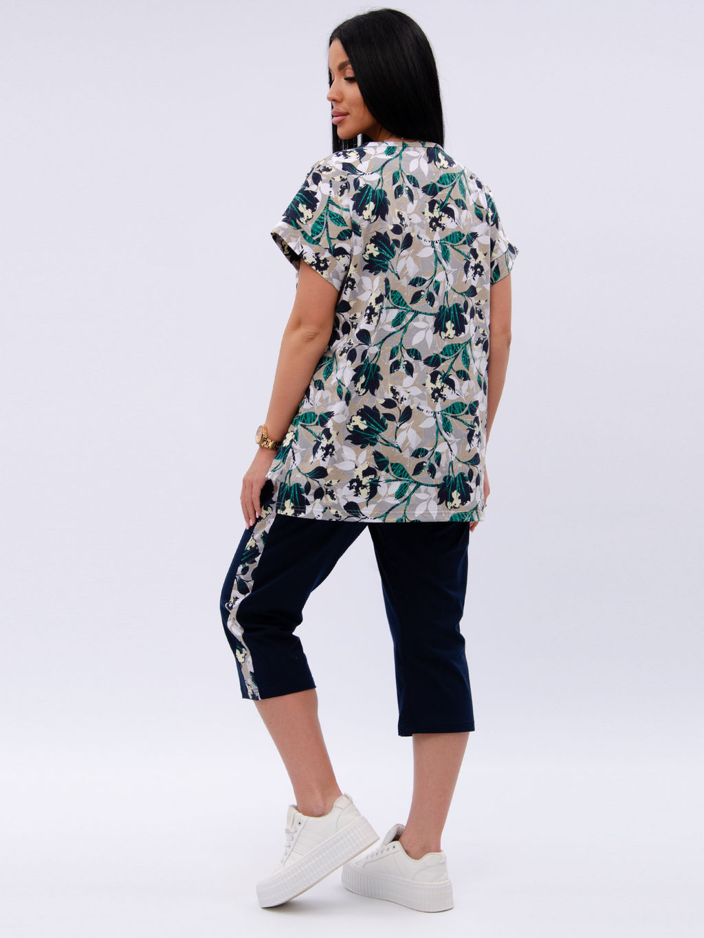 Костюм "Даниэла" цветы, трикотаж