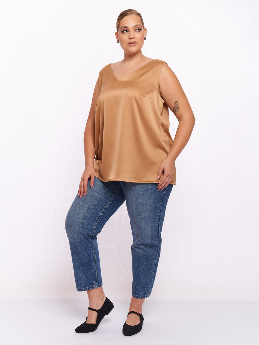 Топ атласный ZMT10237YLW50 - Артесса фото 7