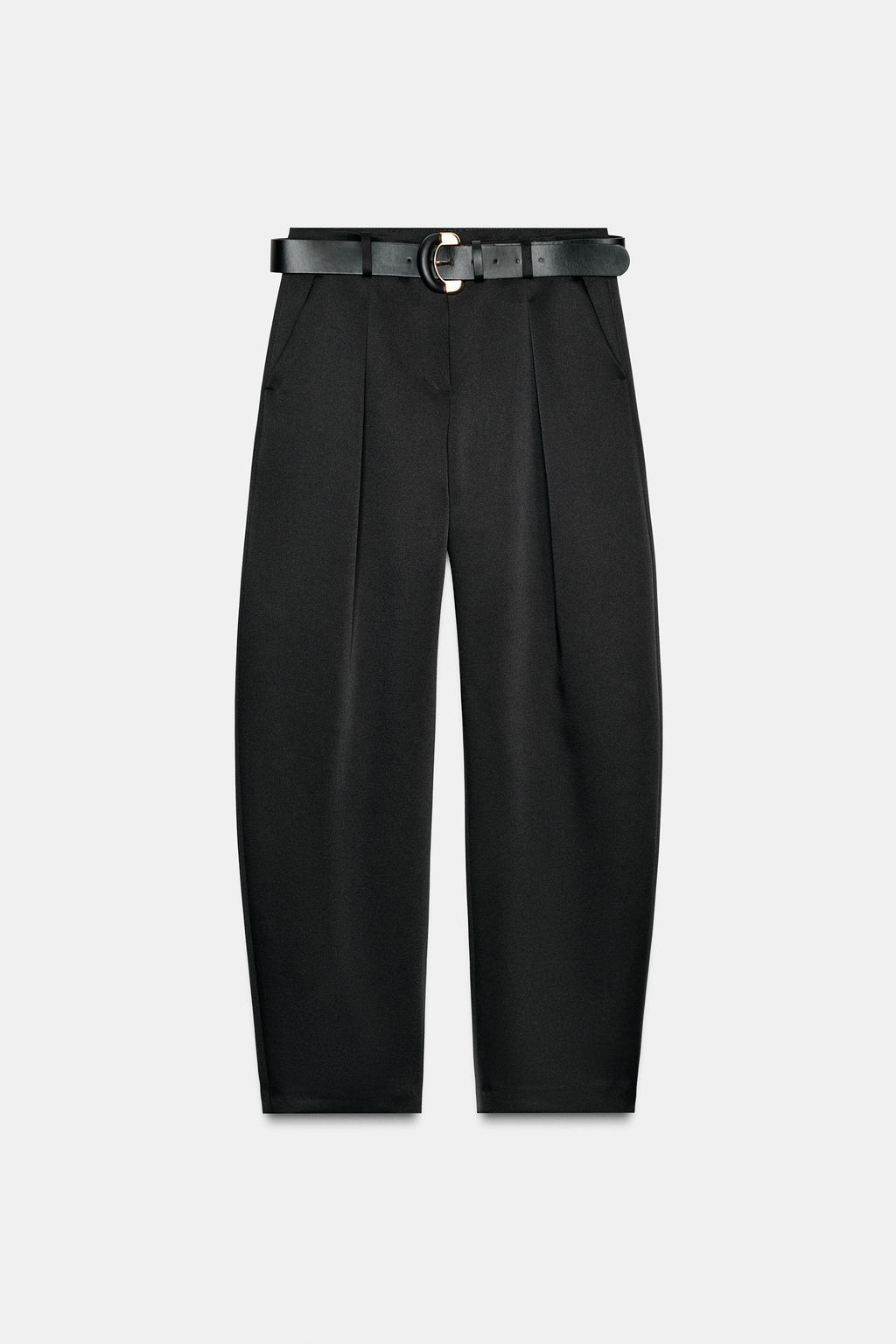 SATIN BARREL TROUSERS WITH BELT - Zara фото 7