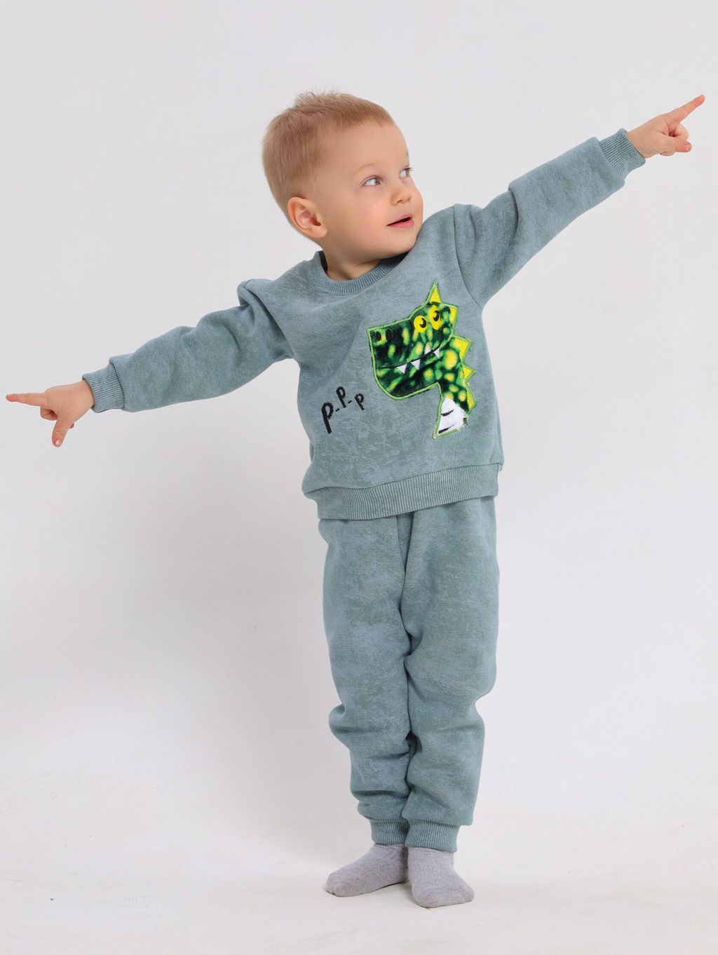 Костюм для мальчика с начесом Футер - Оптима фото 5