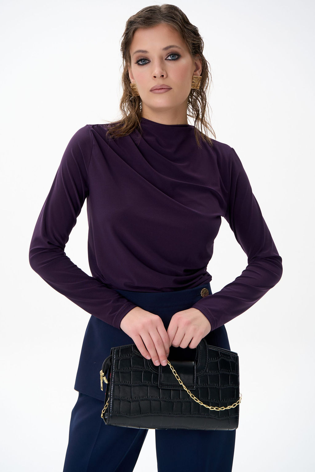 Лонгслив Нора (фиолетовый) - Эльза фото 4