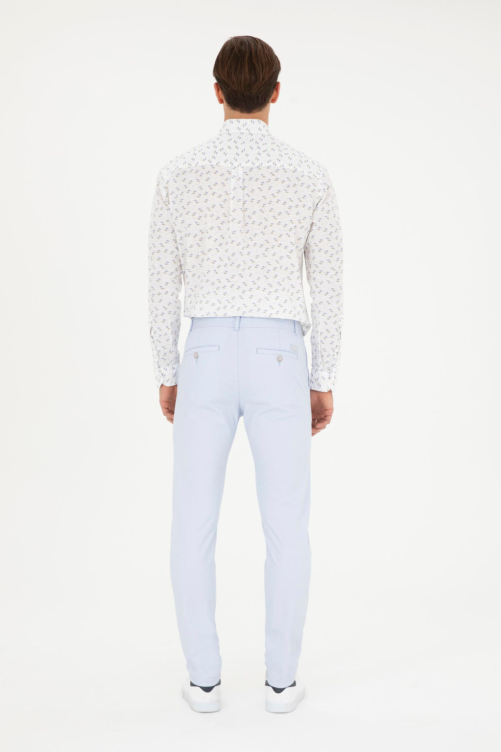 Мужские светло -голубые холст / брюки Chino Сюрприз в корзине - U.s. polo assn фото 4