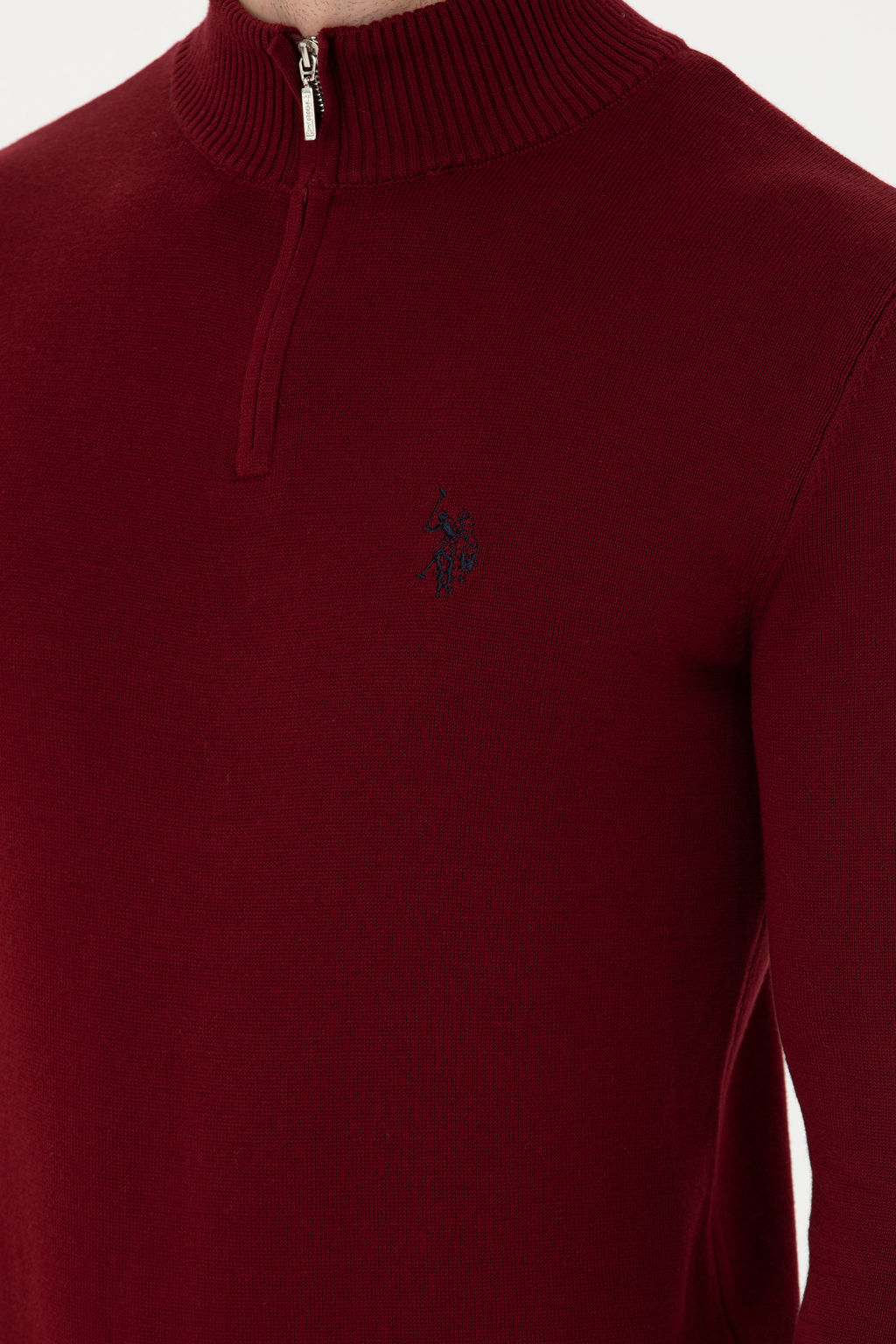 Мужской бордово-красный свитер - U.s. polo assn фото 21