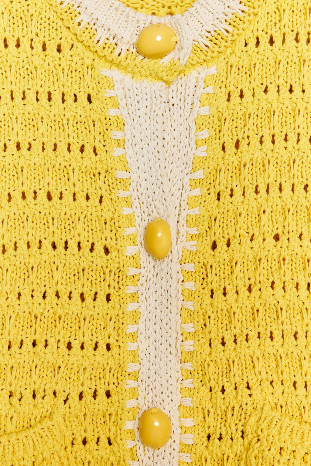 OVERSIZED BUTTON KNITTED WAISTCOAT TOP - Zara фото 7