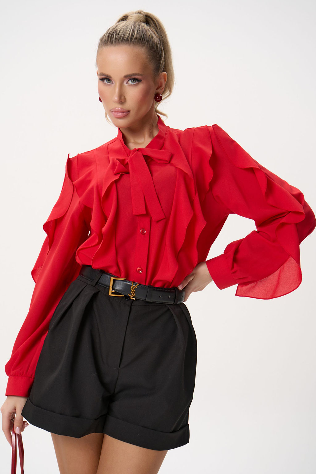 Рубашка Кристл (красный) - Эльза фото 21