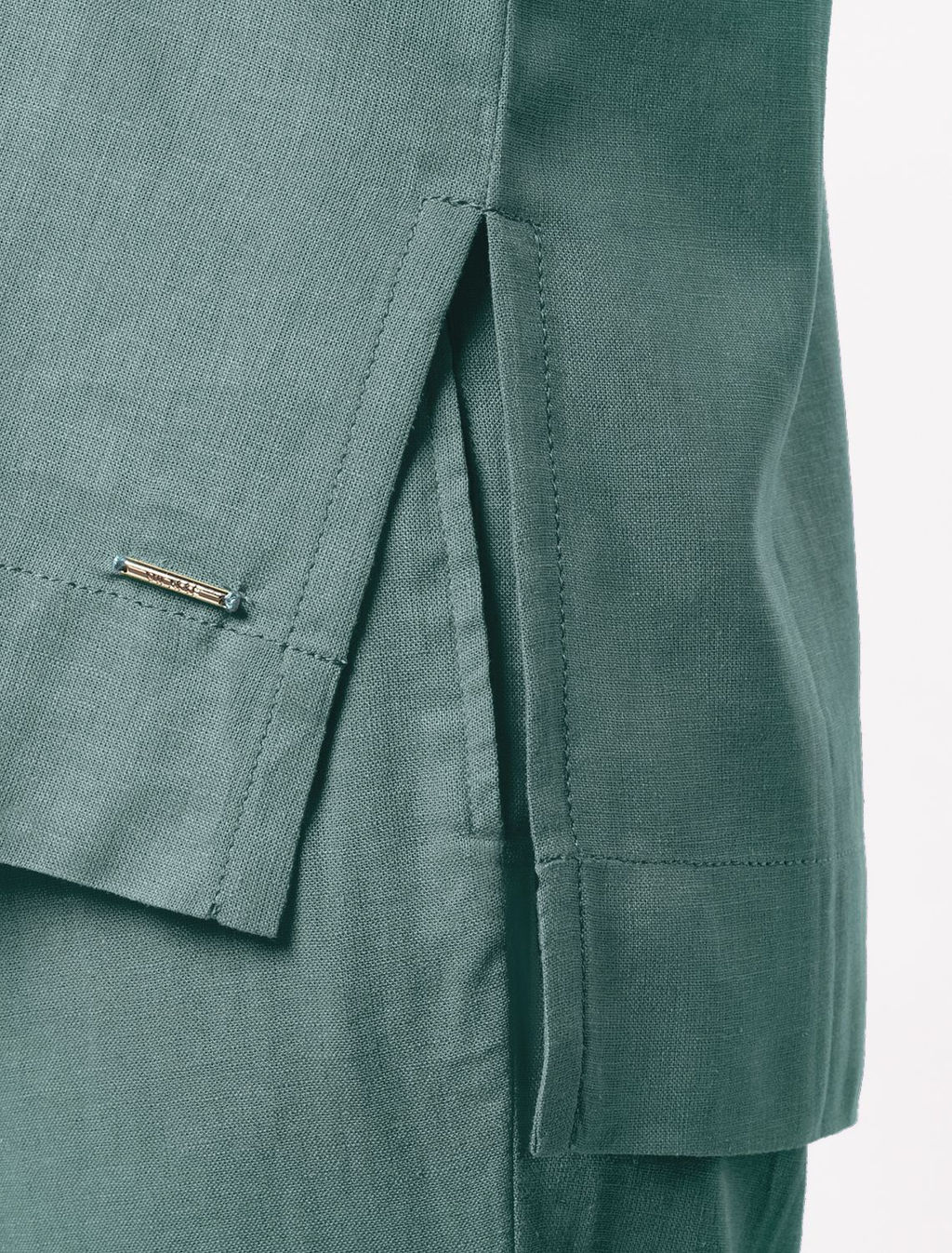 VILATTE / Свободная блузка-топ без застежки изо льна  фото 3