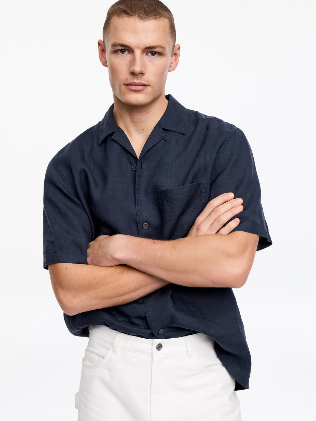 Camisa resort de lino - H&m фото 7