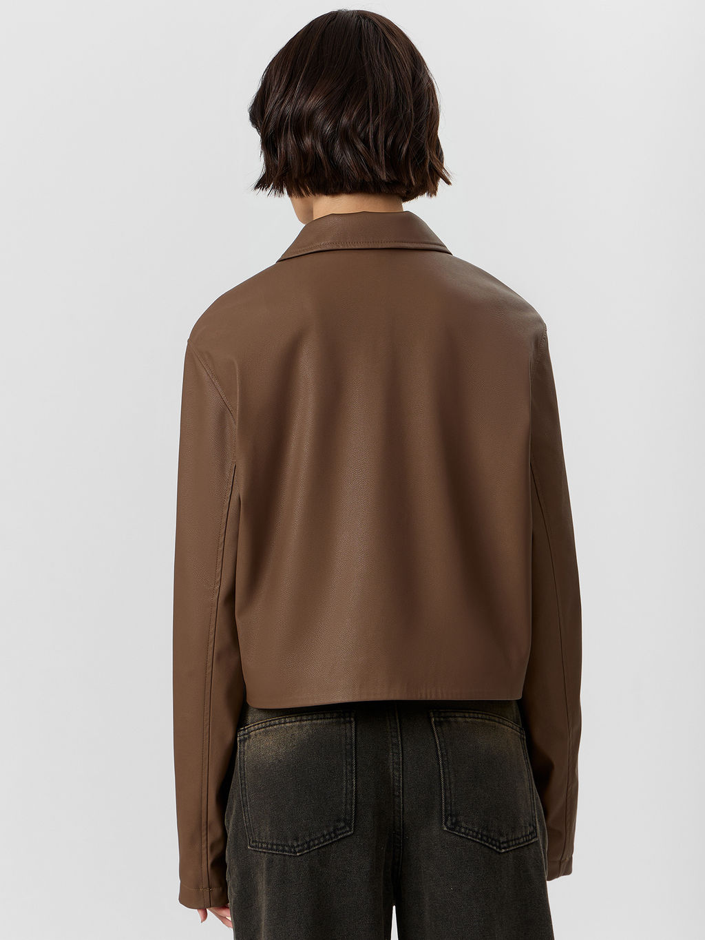 Куртка женская коричневая укороченная - Mark formelle фото 3