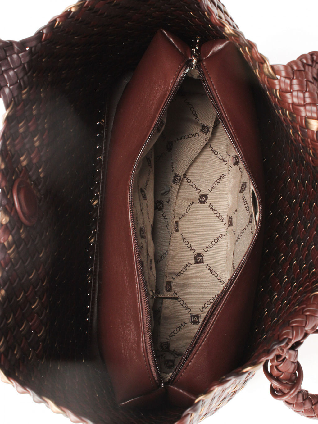 LACCOMA сумка СУ1033-мультицвет коричневый эко кожа хлопок фото 5