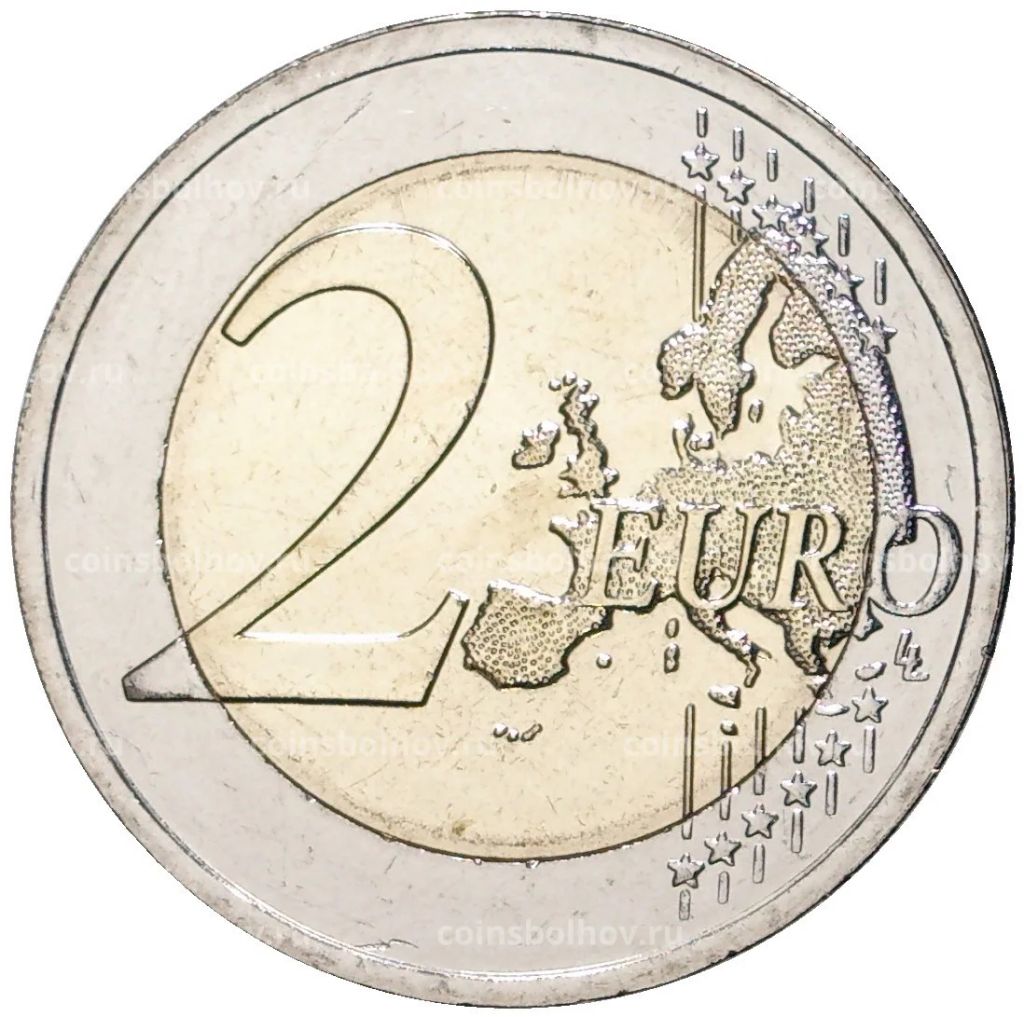 2 евро 2022 года Литва  35 лет программе Эразмус
