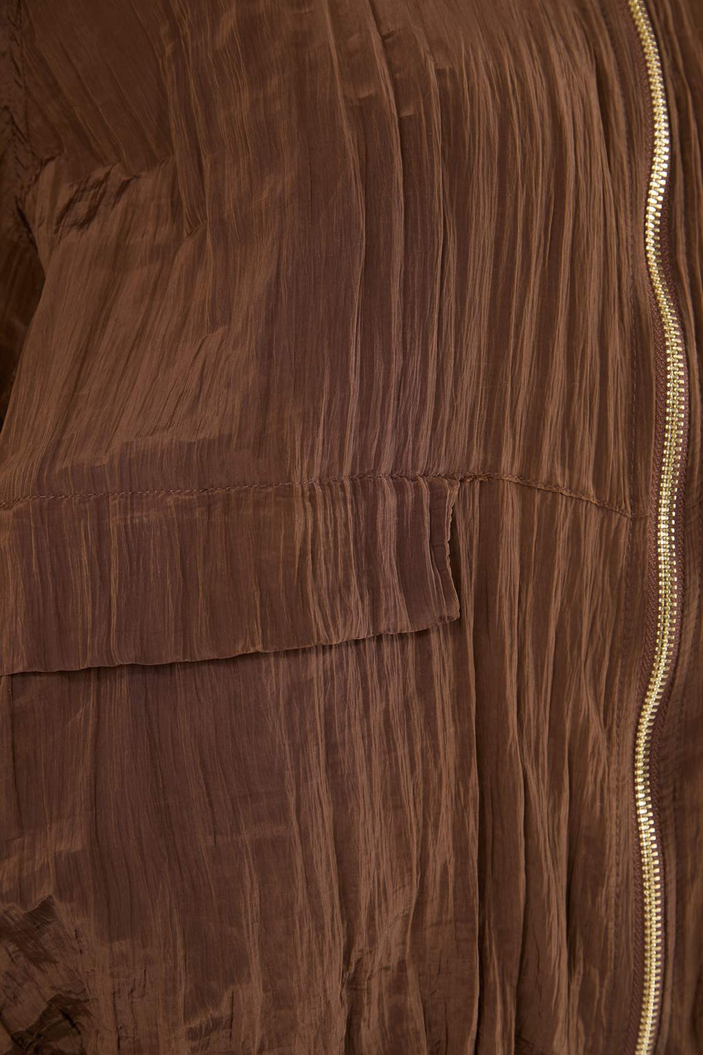 Kahverengi Ince Dolgulu Dokulu Oversize Bomber Mont TWOSS26MO00007 - Trendyolmilla фото 3