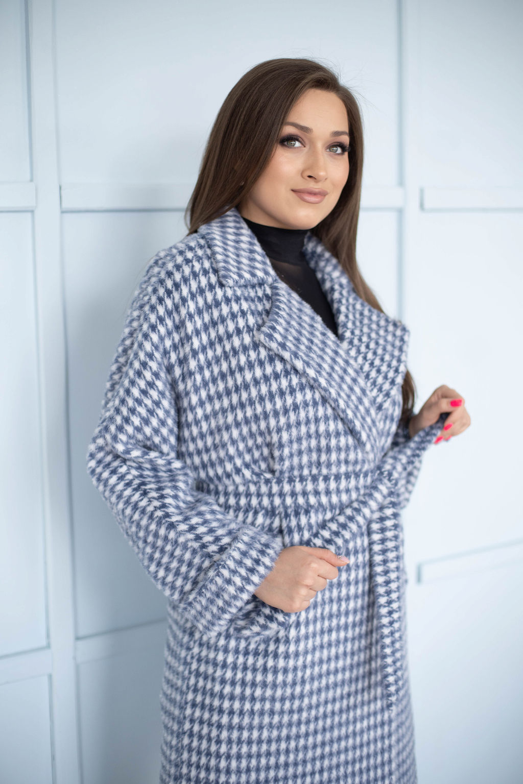 Пальто женское демисезонное 22480 (grey blue)