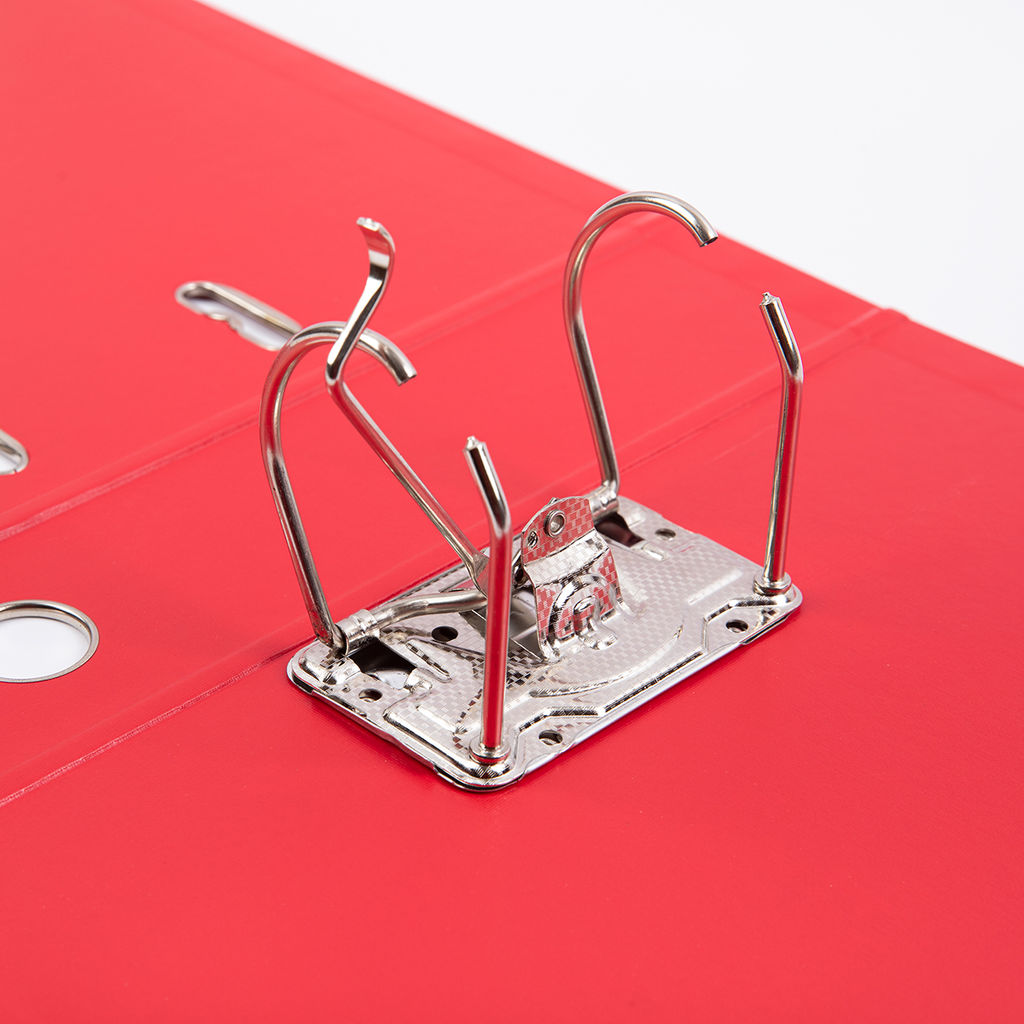 Expert Complete Регистратор PVC, 2-х стороннее покрытие, мет.уг. 75 мм 50 шт. Premier A4 арочный механ. (разб.) лён красный ЕС100162004