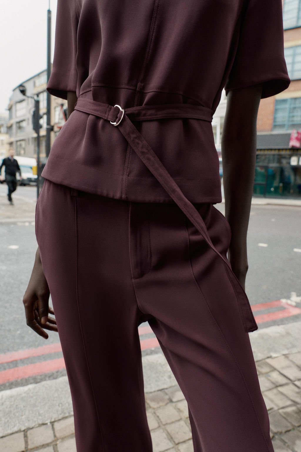 SHORT SLEEVE BELTED TOP - Zara фото 3
