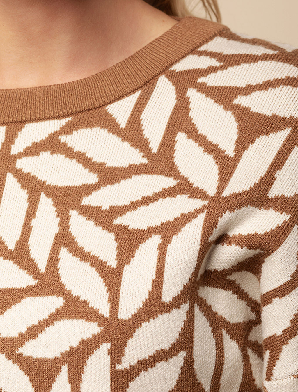 VILATTE / Джемпер двуслойной жаккардовой вязки с кашемиром  фото 2