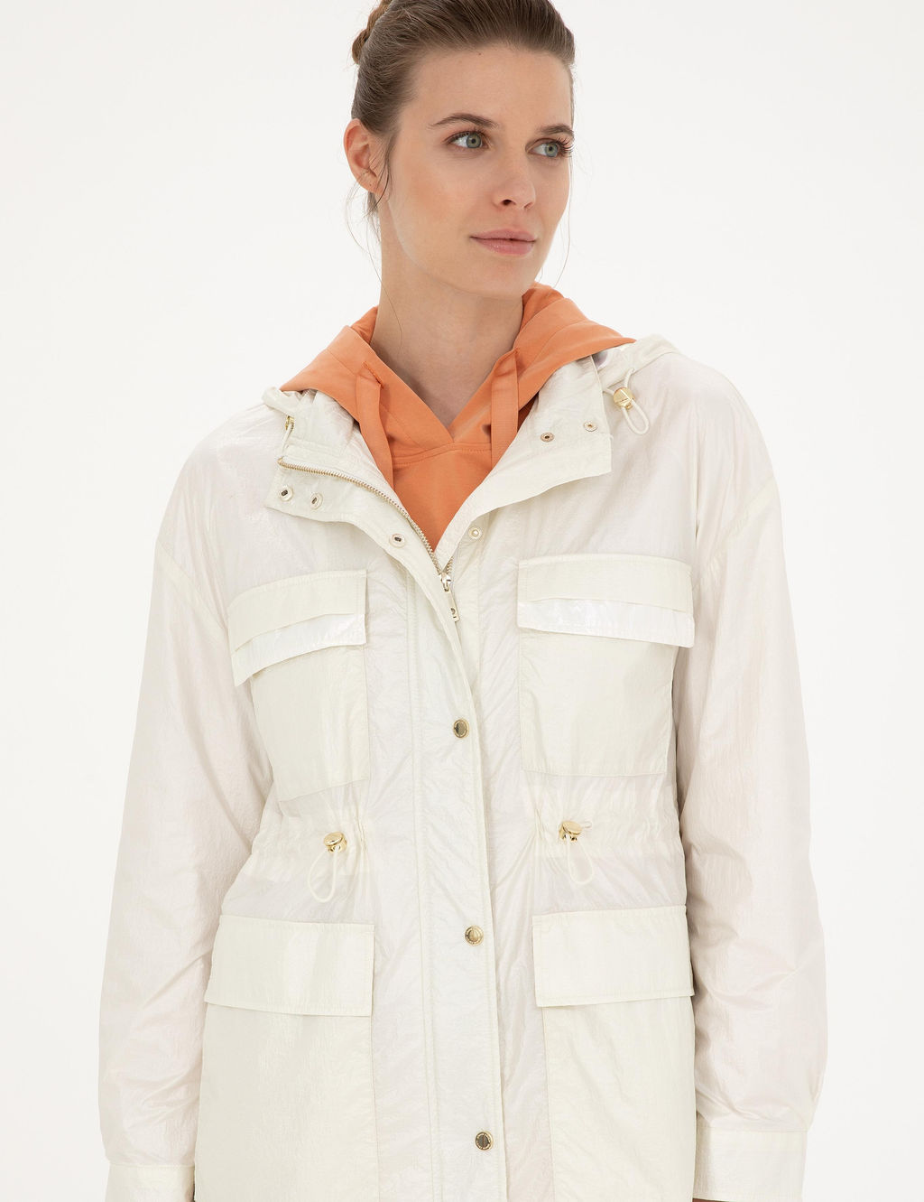 Ekru Comfort Fit Mevsimlik Mont