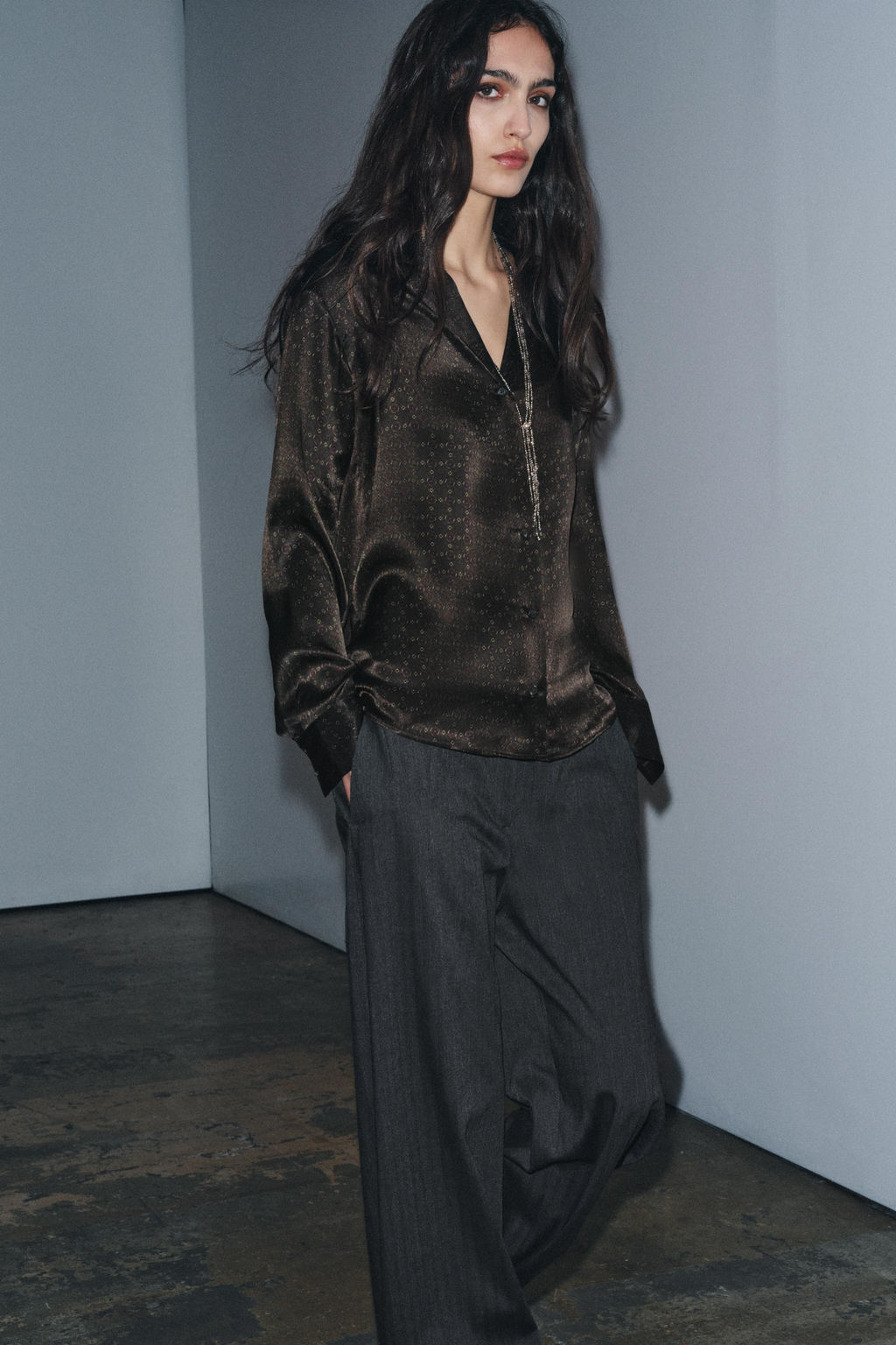 ZW COLLECTION SILK PYJAMA SHIRT