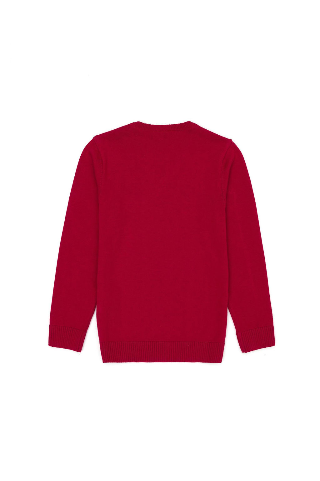 U. S. Polo Assn Красный базовый свитер с v-образным вырезом для девочек - U.s. polo assn фото 3