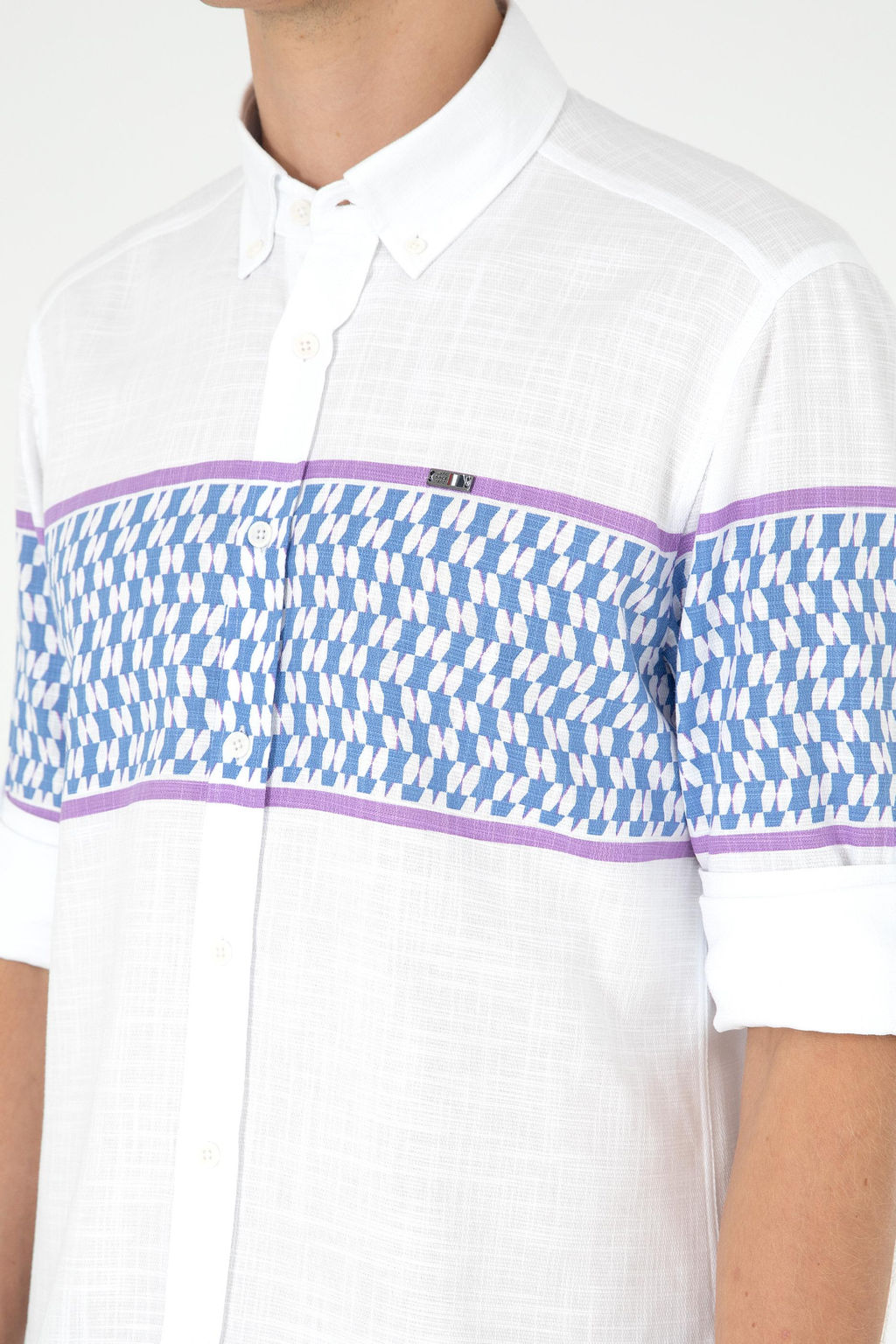 Мужская темно-синяя рубашка с длинным рукавом - U.s. polo assn фото 7