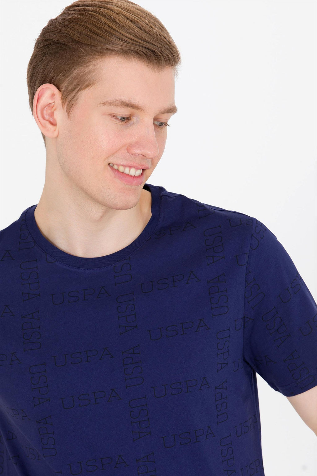 U. S. Polo Assn Мужская темно-синяя футболка с круглым вырезом - U.s. polo assn фото 8