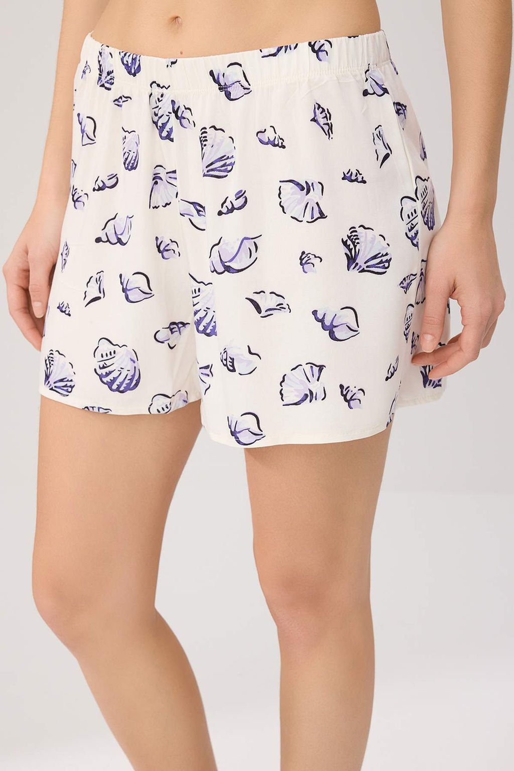 Lacivert Bask?l? Shally Dokuma Pijama Tak?m? THMSS26PT00214