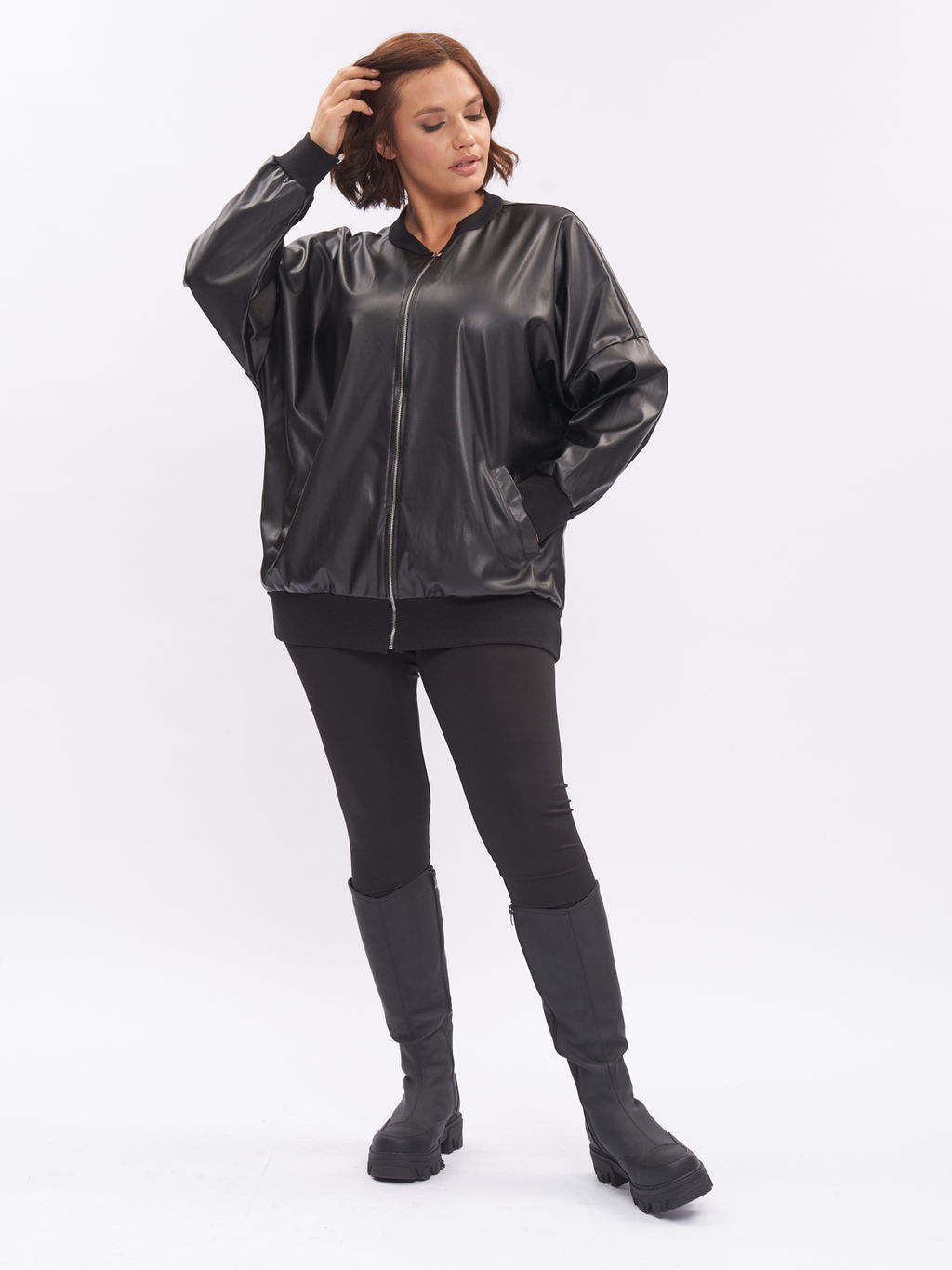 Бомбер из эко-кожи ZGA00409BLS01